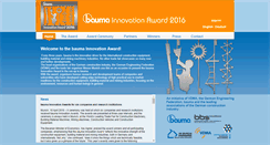 Desktop Screenshot of bauma-innovationspreis.de