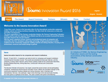 Tablet Screenshot of bauma-innovationspreis.de